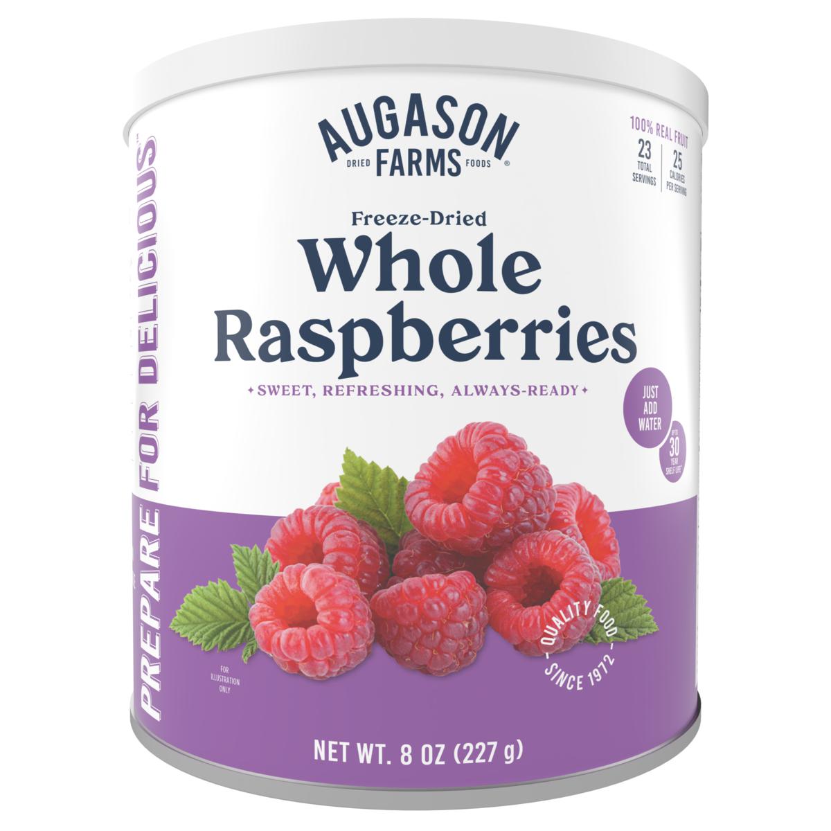 Augason Farms Fruit FreezeDried Raspberries Gluten Free 20262517 HSN