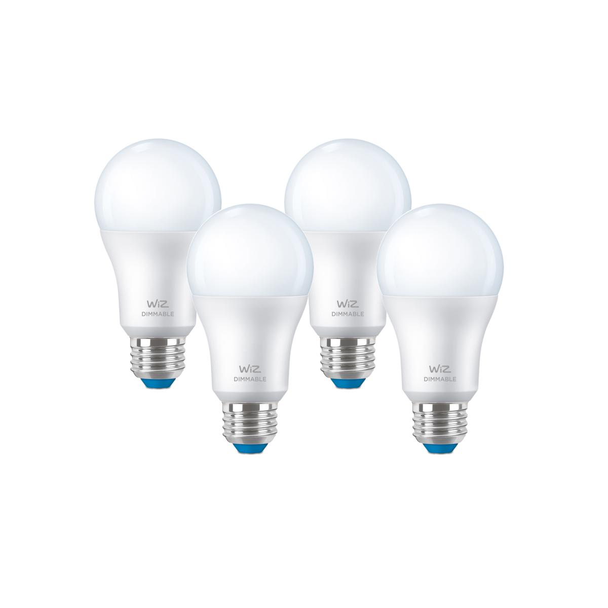 WiZ A19 Daylight WiFi/Bluetooth Bulb 4Pack 20307313 HSN