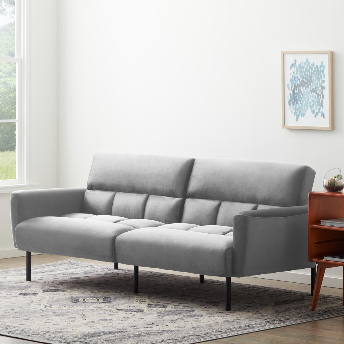 Lucid Comfort Collection Futon Sofa Bed with Box Tufting 20319620 HSN