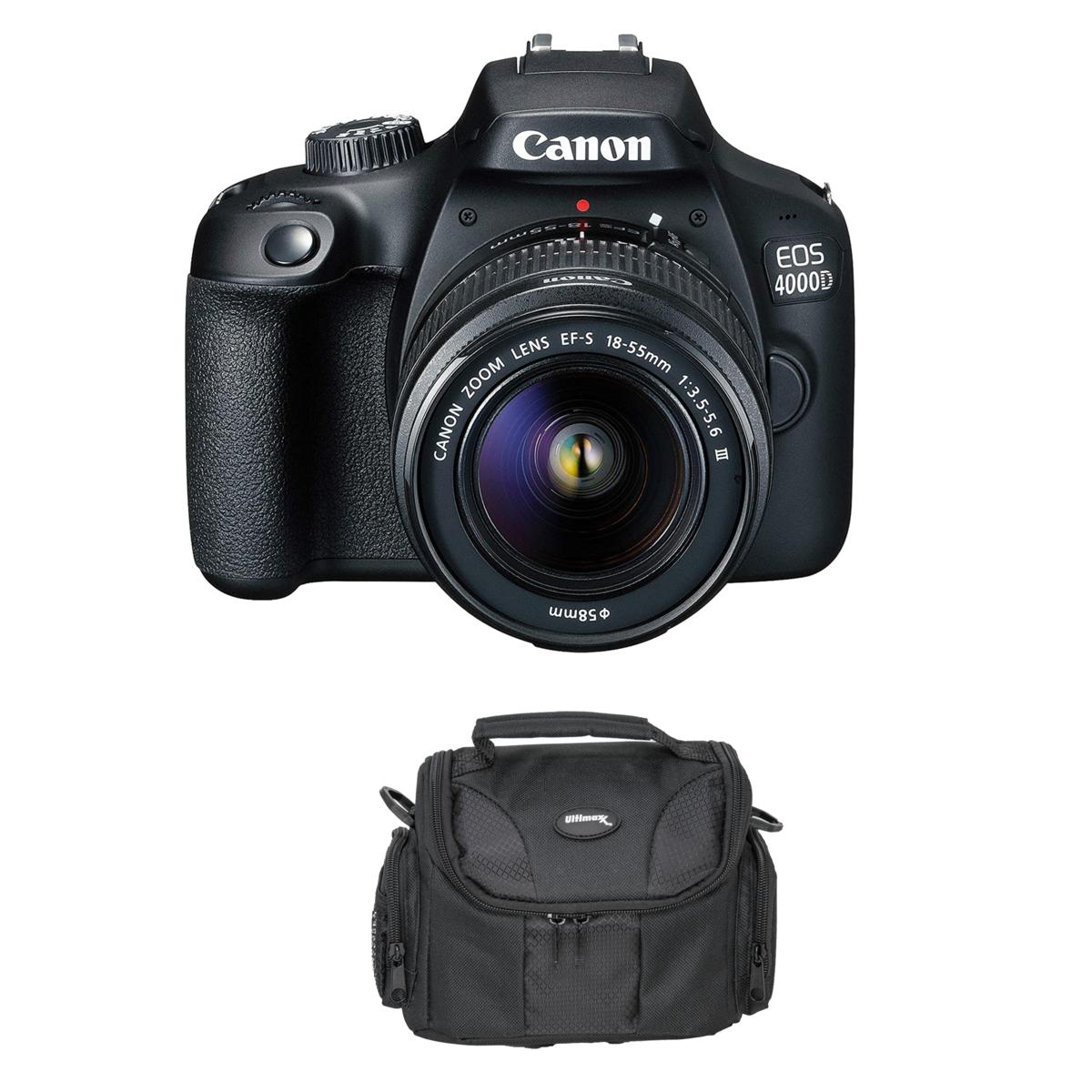 Canon EOS 4000D/Rebel T100 Digital SLR Camera 1855mm Lens Kit Bundle