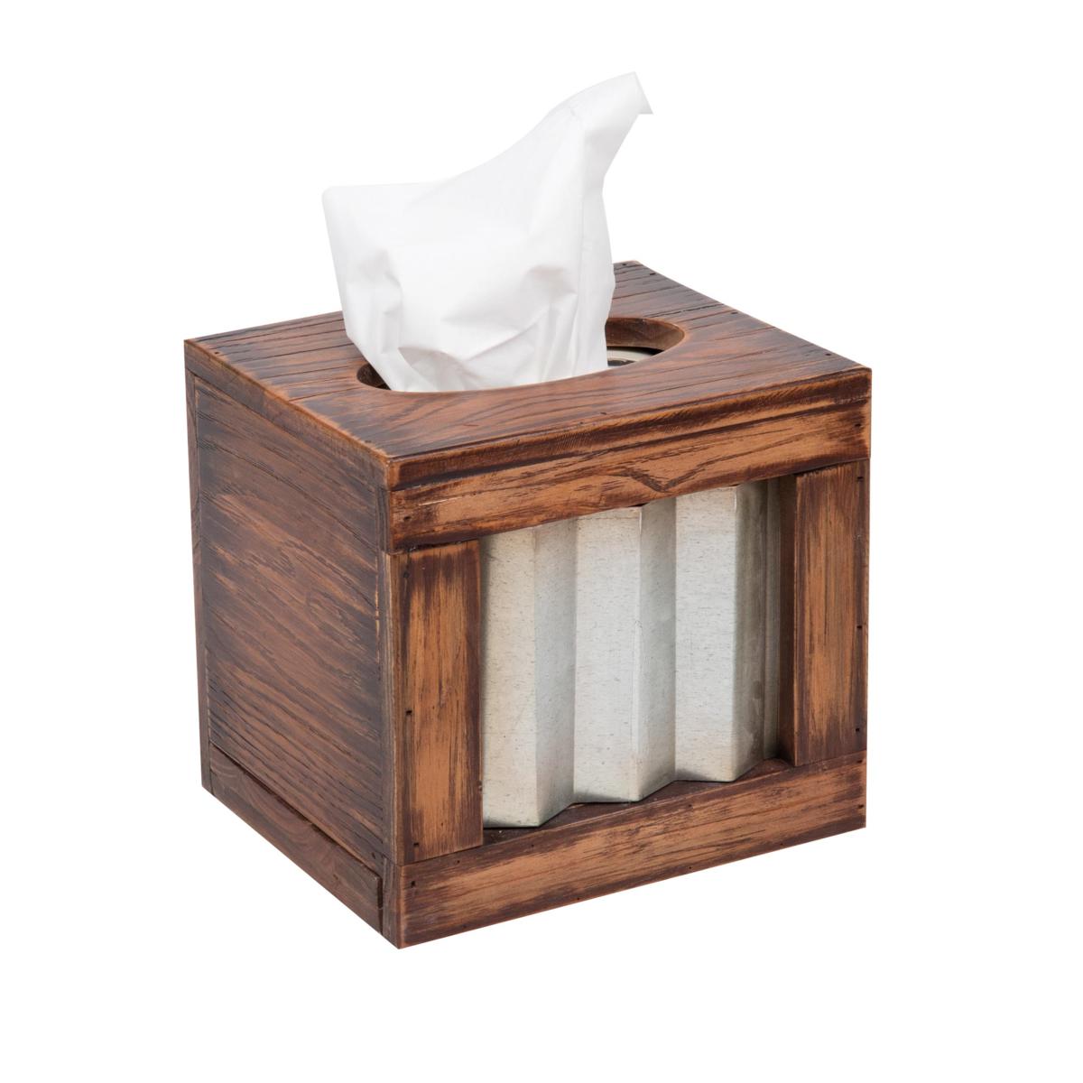 Mind Reader Rustic Burnt Wood Tissue Holder Brown 20411319 HSN