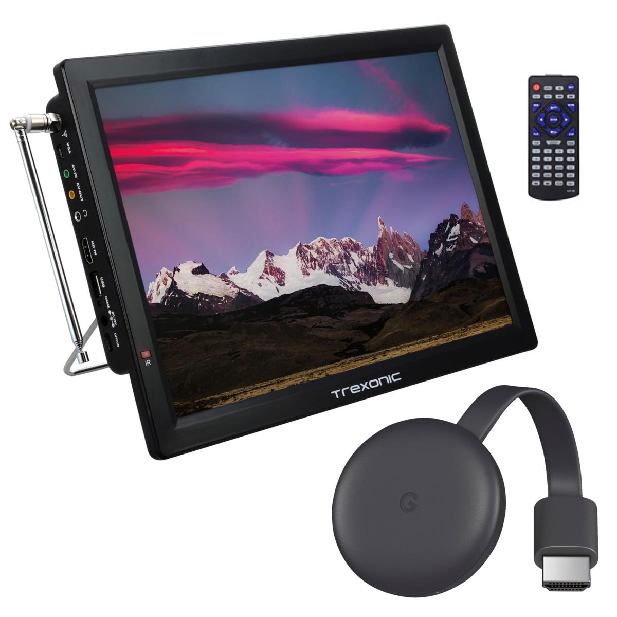 Trexonic Portable Rechargeable 14" LED TV with Chromecast 3 20631399