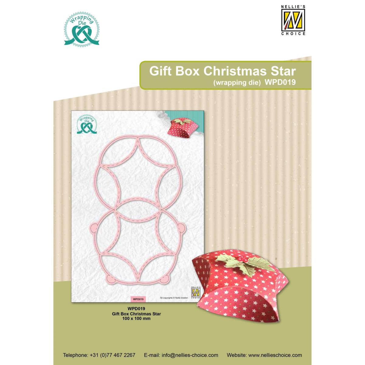 Nellie's Choice Wrapping Die Gift Box 19 Christmas Star 20702967