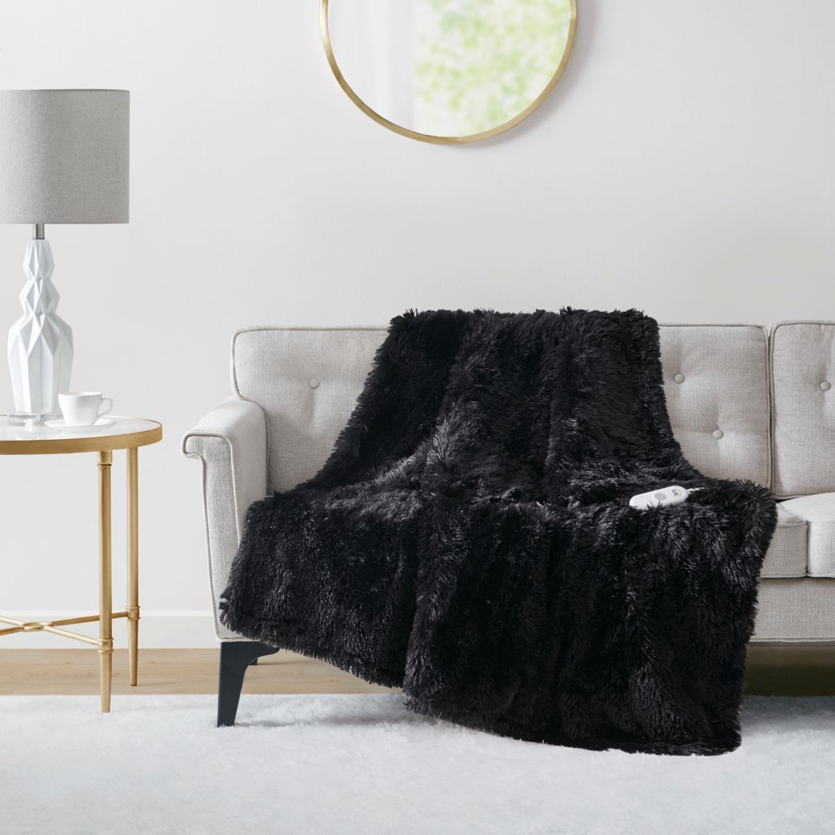 Serta Malea Heated Shaggy Faux Fur Heated Throw 50x60" 20773488 HSN