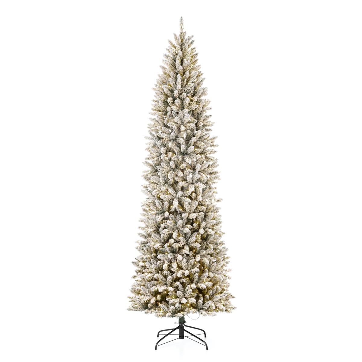 Glitzhome Preloaded LED Pencil Fir Artificial Christmas Tree 10088682 HSN