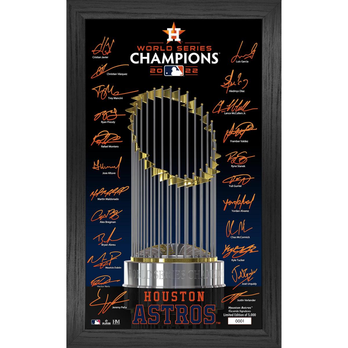 Officially Licensed MLB Astros 2022 World Series Champs Trophy Frame 