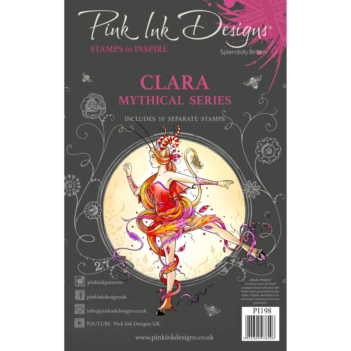 Pink Ink Designs Clara 6 in x 8 in Clear Stamp Set 20817605 HSN