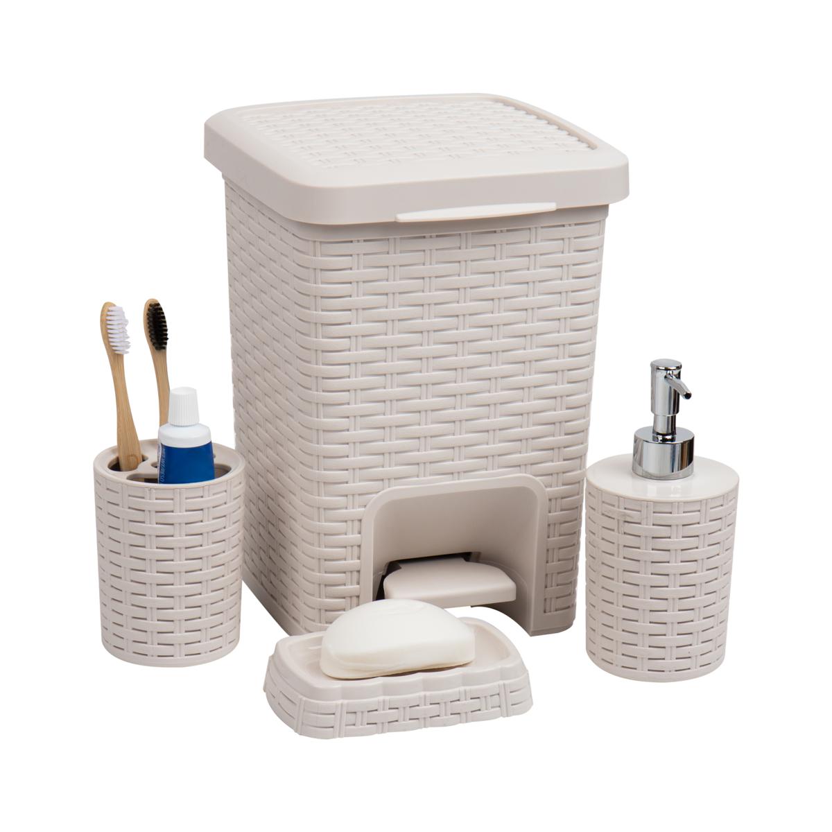 Mind Reader Basket Collection 4-Piece Bathroom Set - 20874262 | HSN
