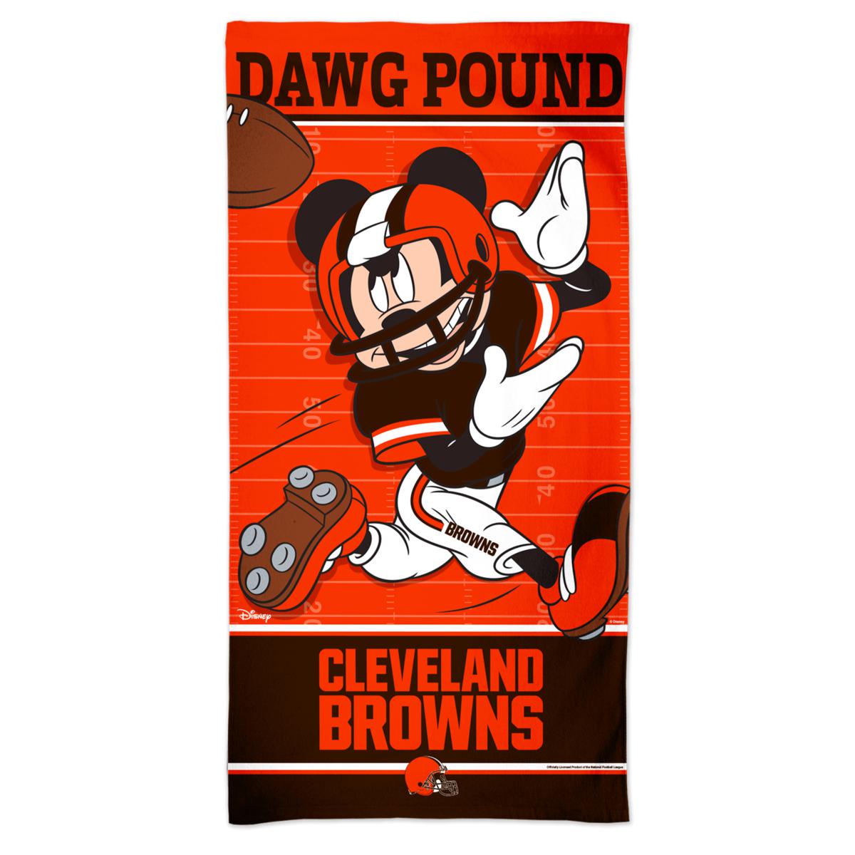 WinCraft Cleveland Browns 30'' X 60'' Disney Spectra Beach Towel ...