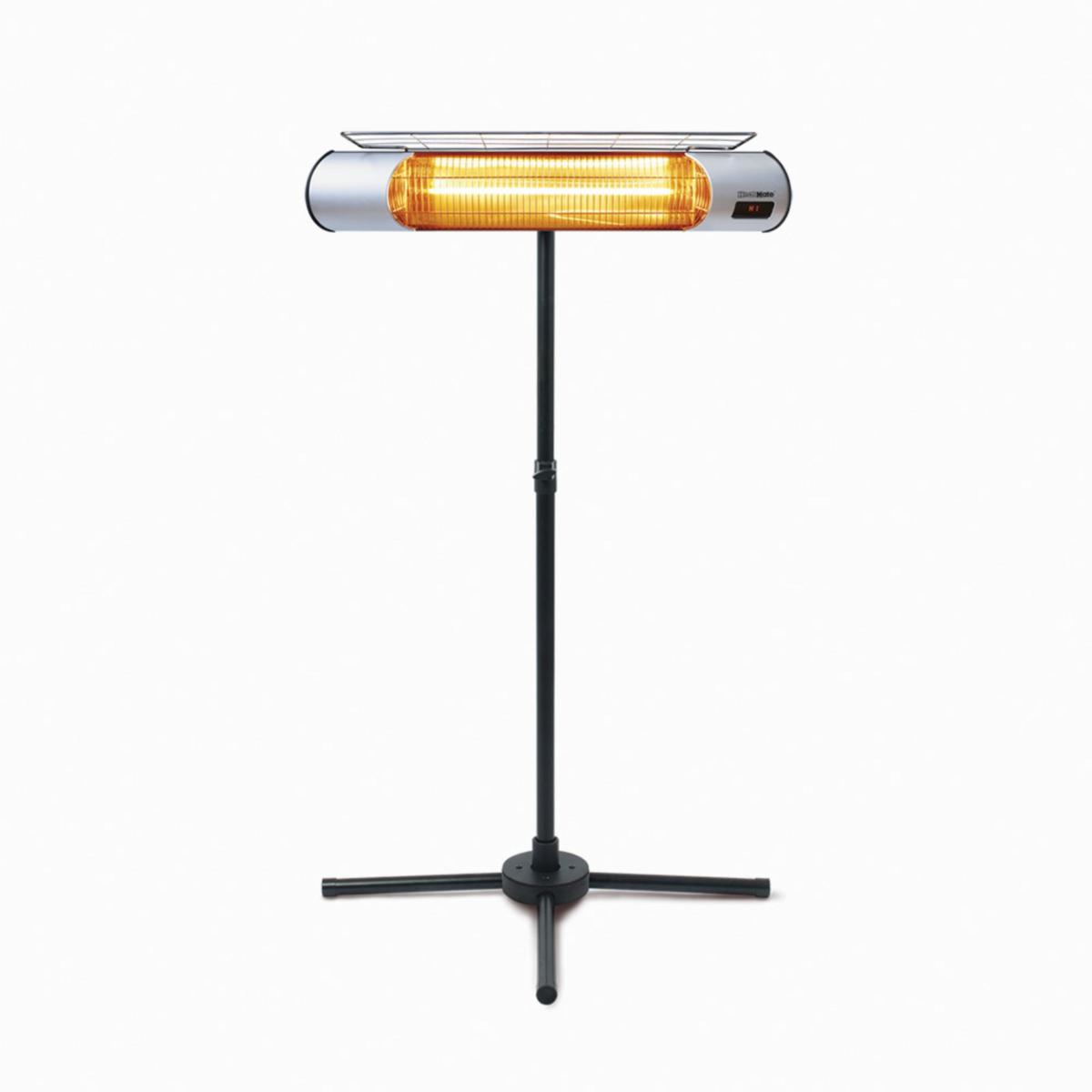 HeatMate Portable Patio Graphite Heater w/Stand 21651389 HSN