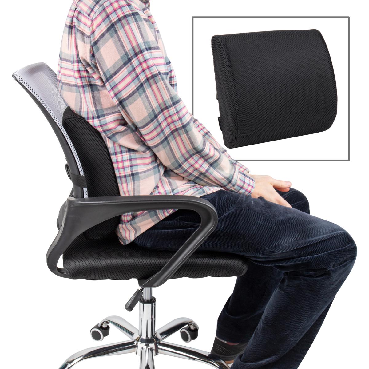 Mind Reader Ergonomic Lower Back Cushion Office Chair Memory Foam