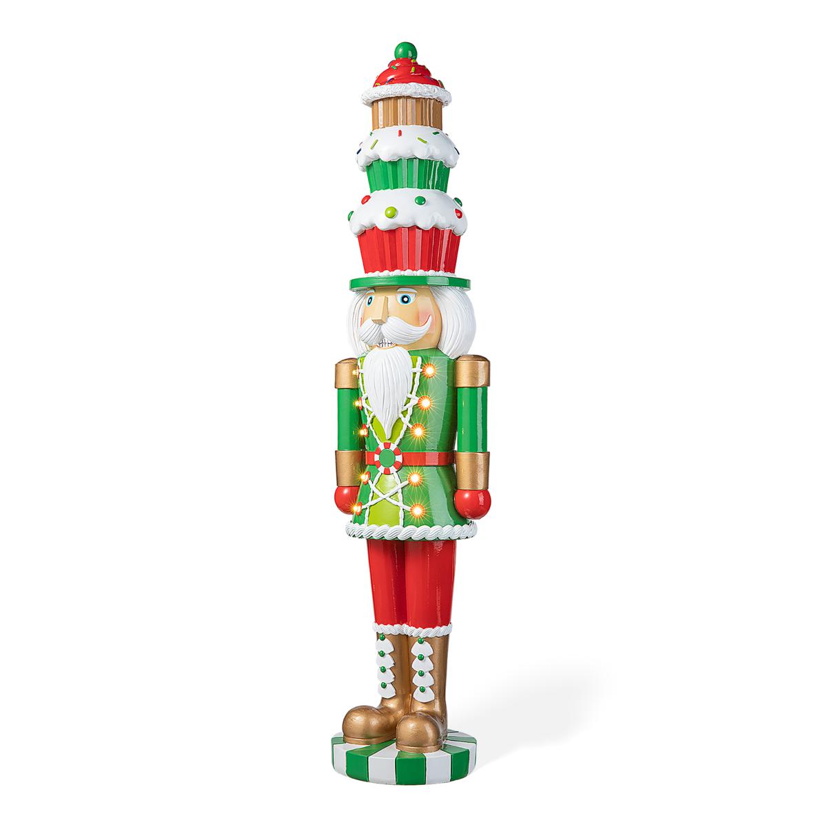 Glitzhome 28" Resin Christmas Nutcracker Lighted Porch Décor 23335531