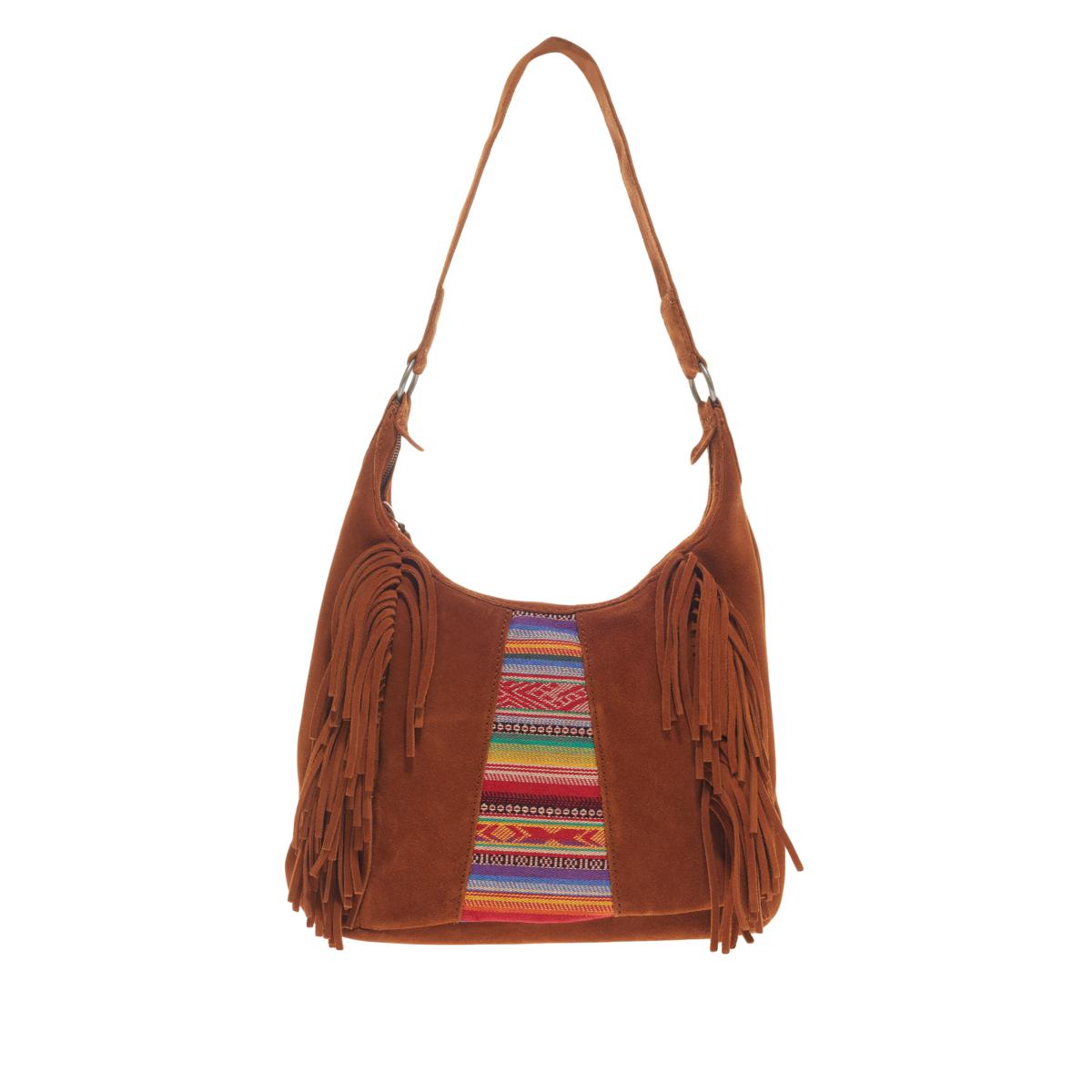 large fringe hobo bag