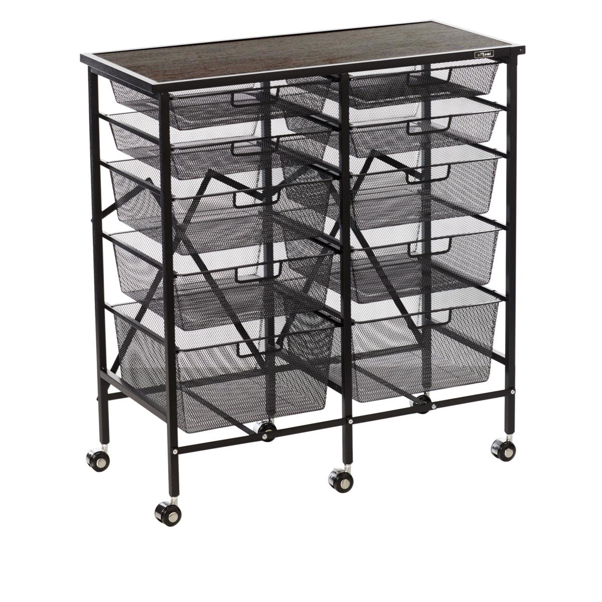 (HSN) Origami 10-Drawer Rolling Cart with Wood Top – TVShoppingQueens