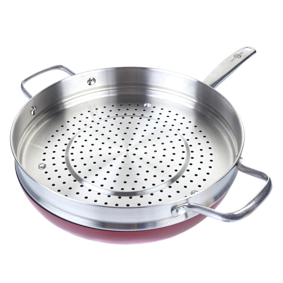 (HSN) Simply Ming Blue Diamond Elite Ceramic Nonstick 5piece Multipan
