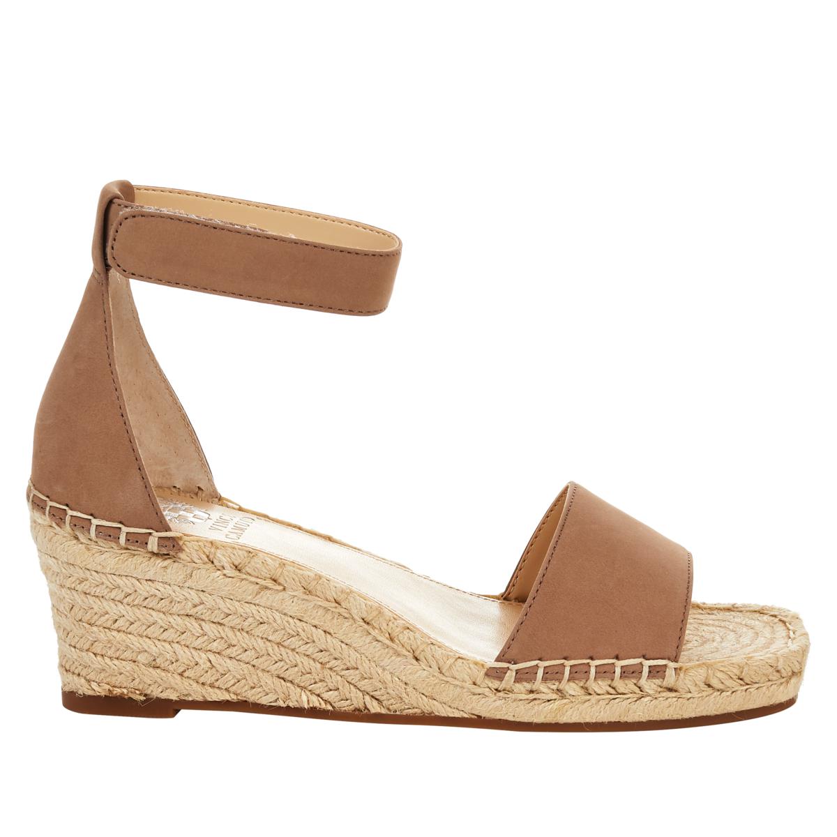 (HSN) Vince Camuto Jesla Leather Espadrille Wedge Sandal – TVShoppingQueens