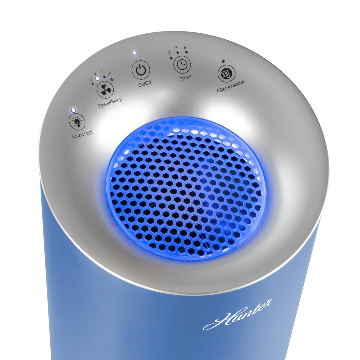 (HSN) Hunter Tower Air Purifier with EcoSilver and True HEPA Filters