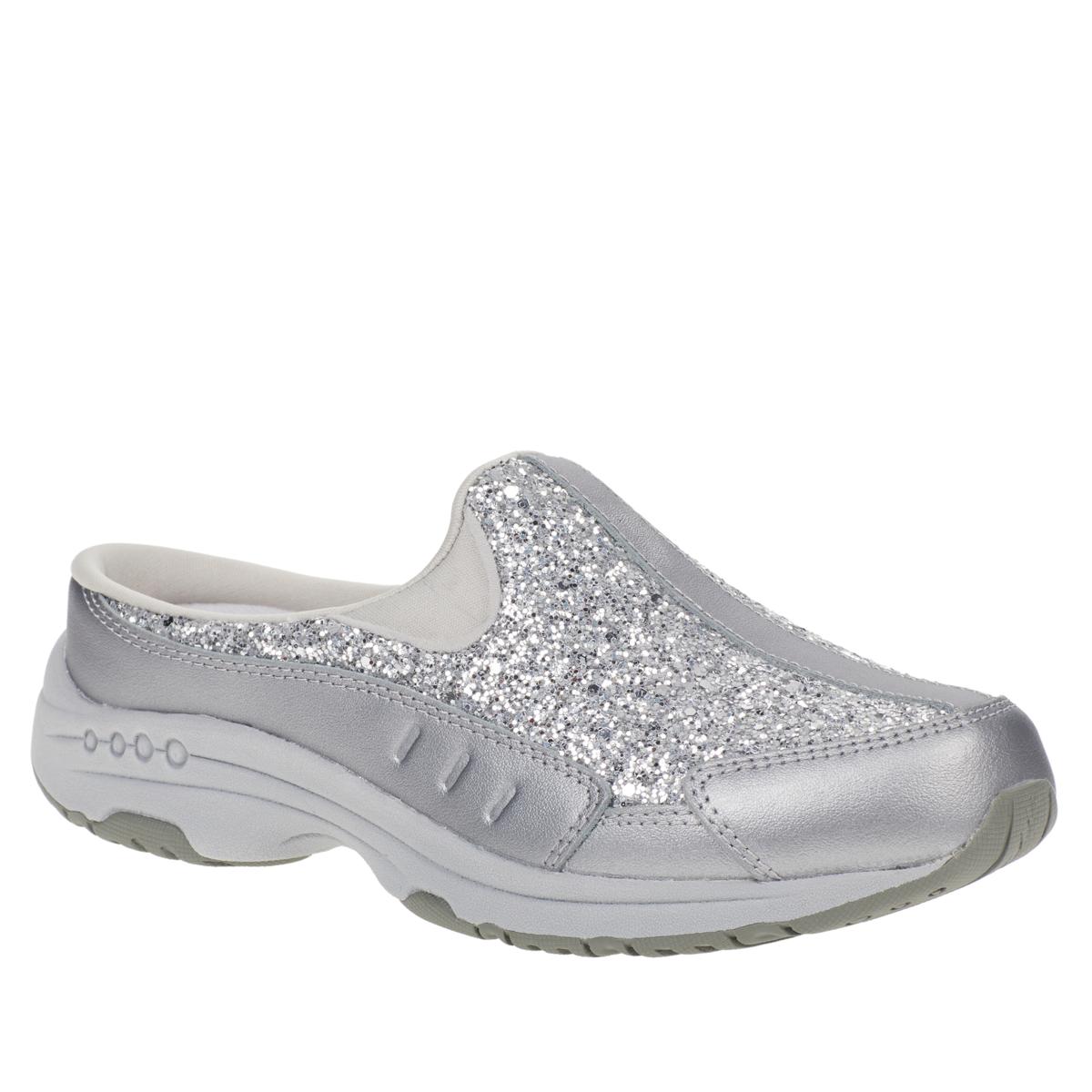 easy spirit Traveltime Leather Glitter Clog 9428467 HSN