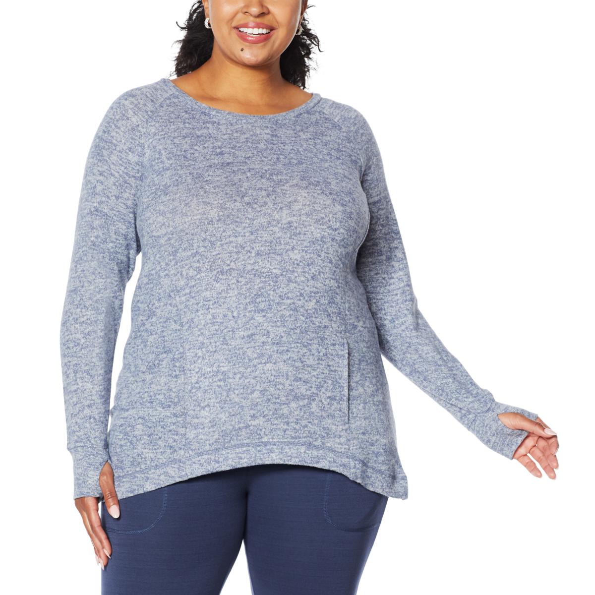 Shadow Sport Splice-Back Tunic with Thumbholes - 9528360 | HSN