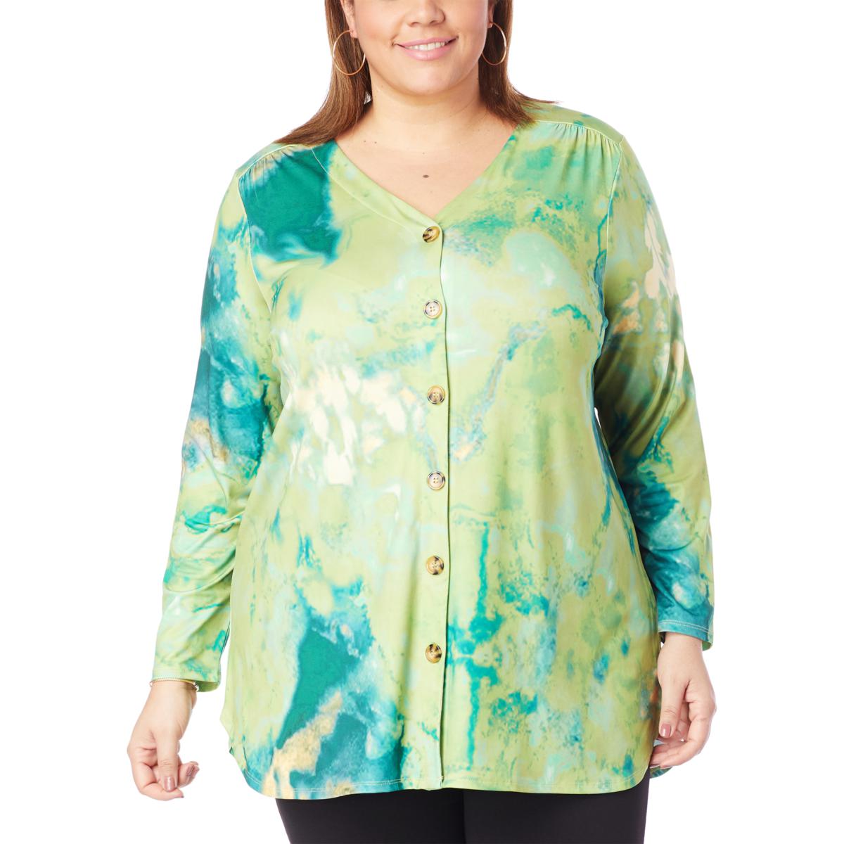 Antthony LongSleeve ButtonFront Blouse 20152341 HSN