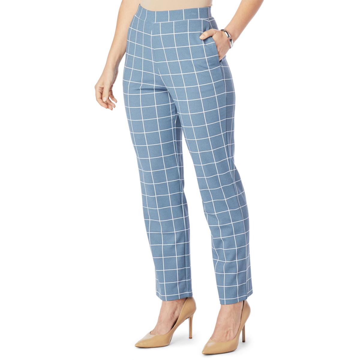 Antthony Windowpane Boss Lady Pull-On Pant - 20262863 | HSN