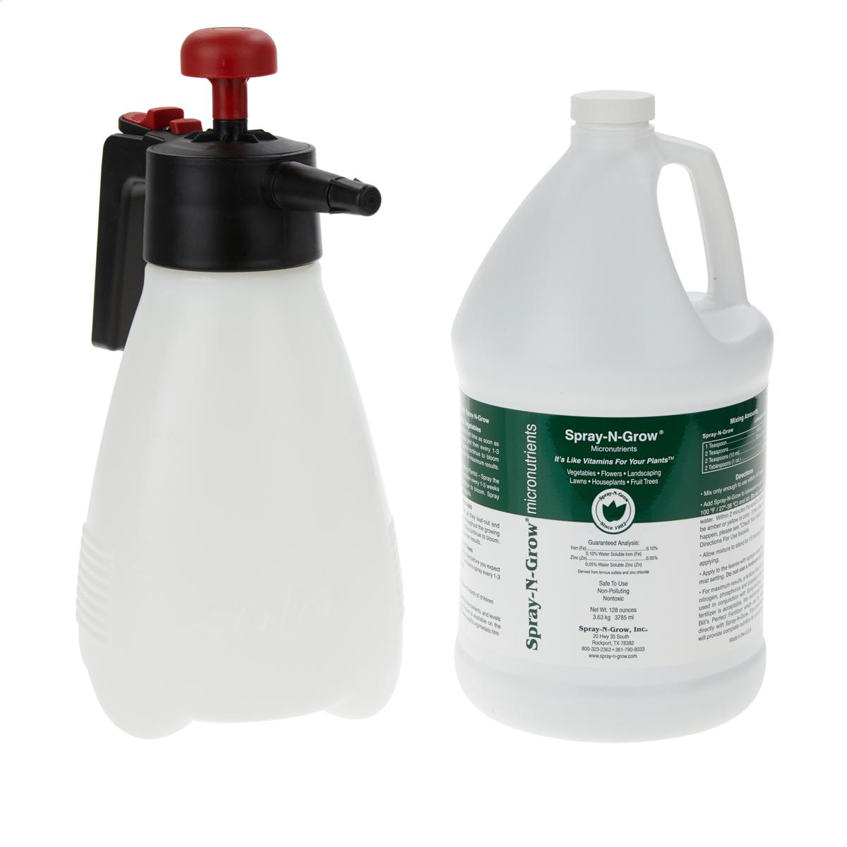 SprayNGrow Micronutrients 1Gallon Bottle with 2Quart Pump Sprayer
