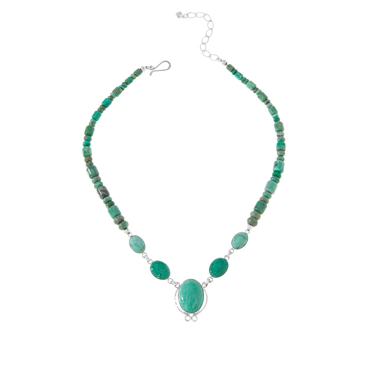 Jay King Gallery Collection Sterling Silver Variscite Necklace ...