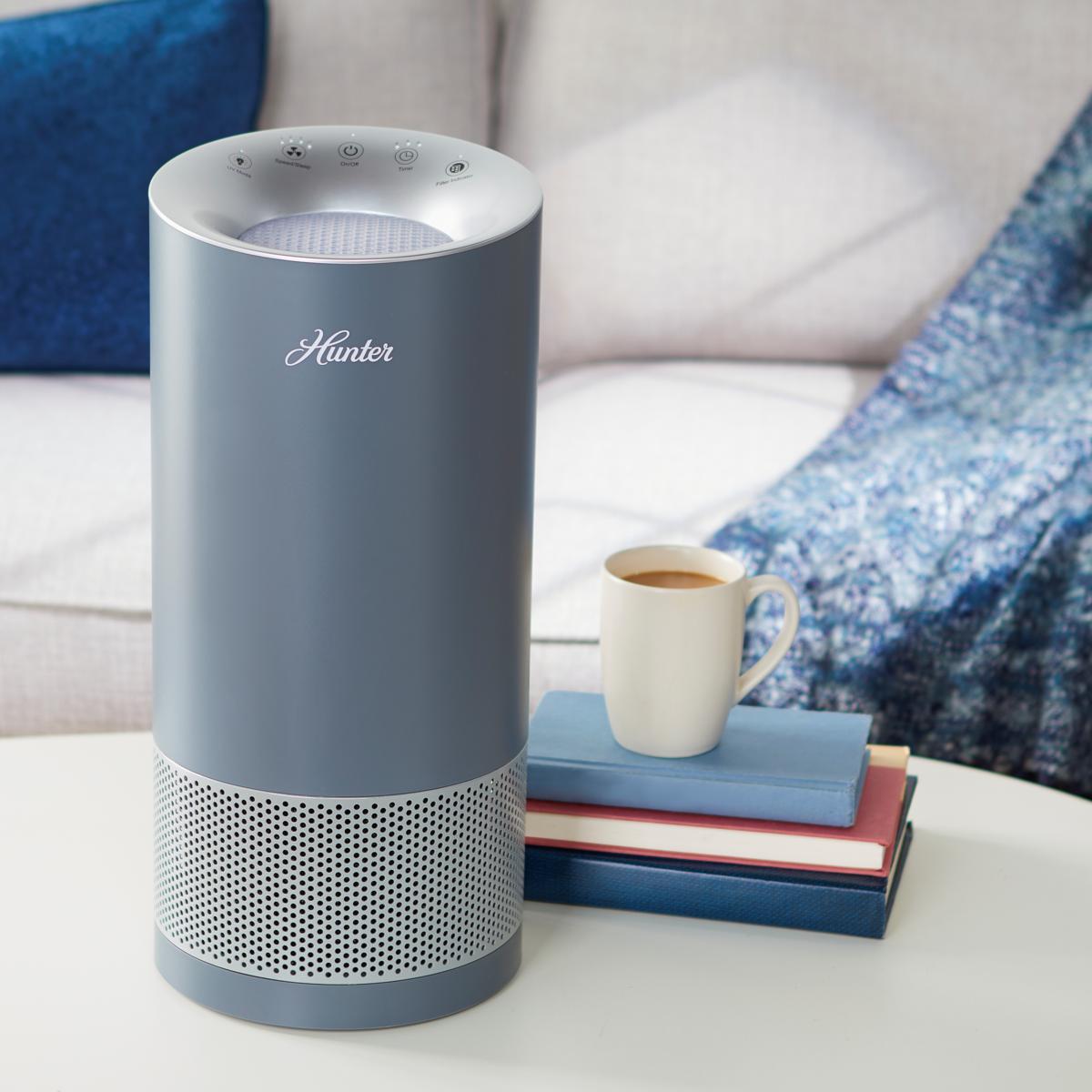 Hunter HP450 Tower True HEPA Air Purifier with UVC & EcoSilver Filter