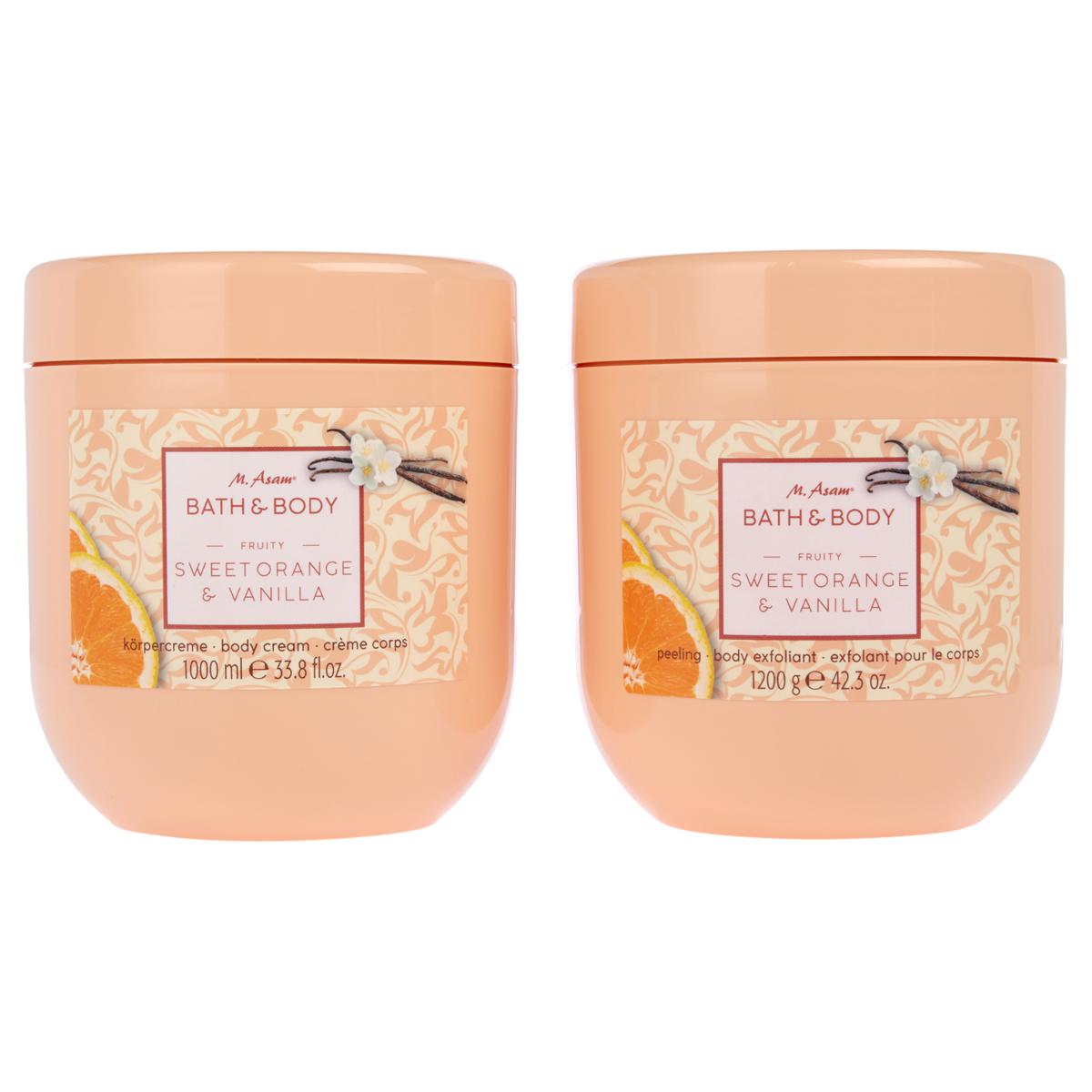 M. Asam Bath & Body Sweet Orange & Vanilla Body Cream & Exfoliant S
