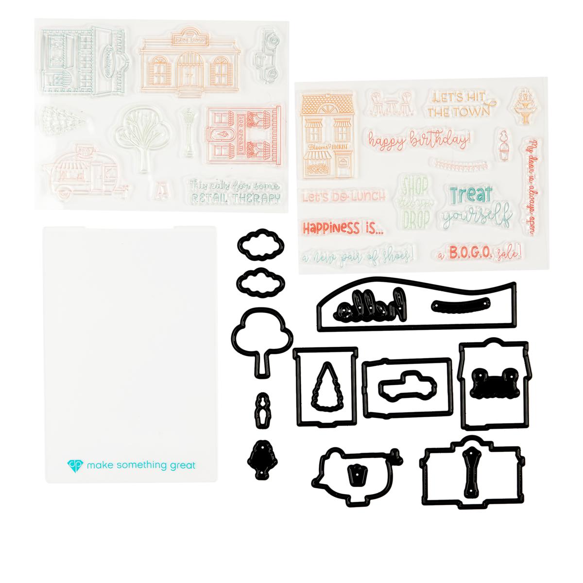 Diamond Press Boutiques Stamp & Die Set 20748086 HSN