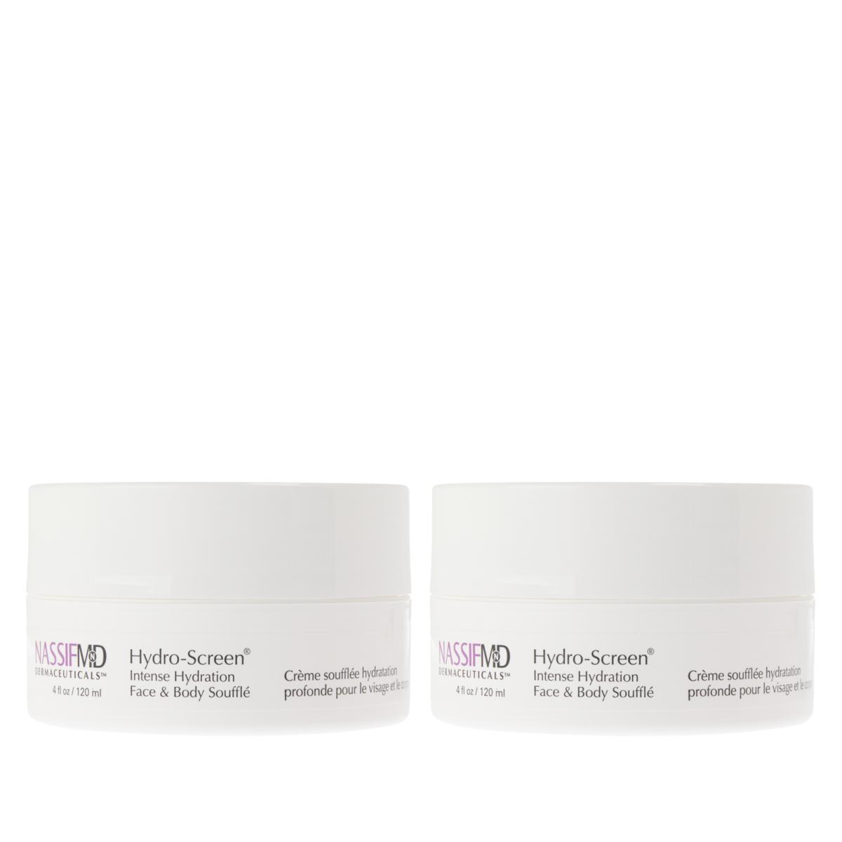 NassifMD HydroScreen Soufflé Face and Body Moisturizing Cream 2Pack 20750834 HSN