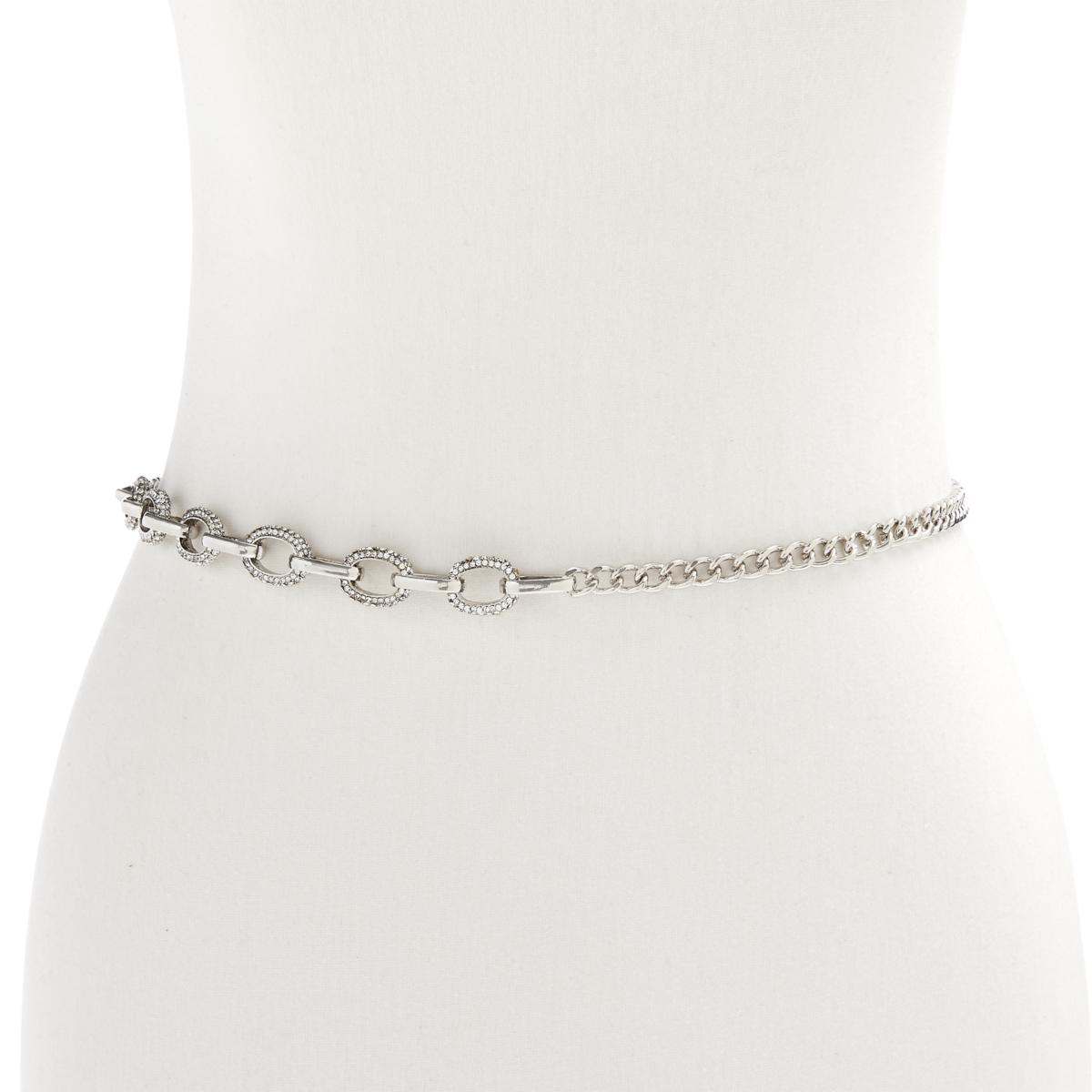 Antthony ChainLink Belt with Glitz Rhinestones 20779143 HSN