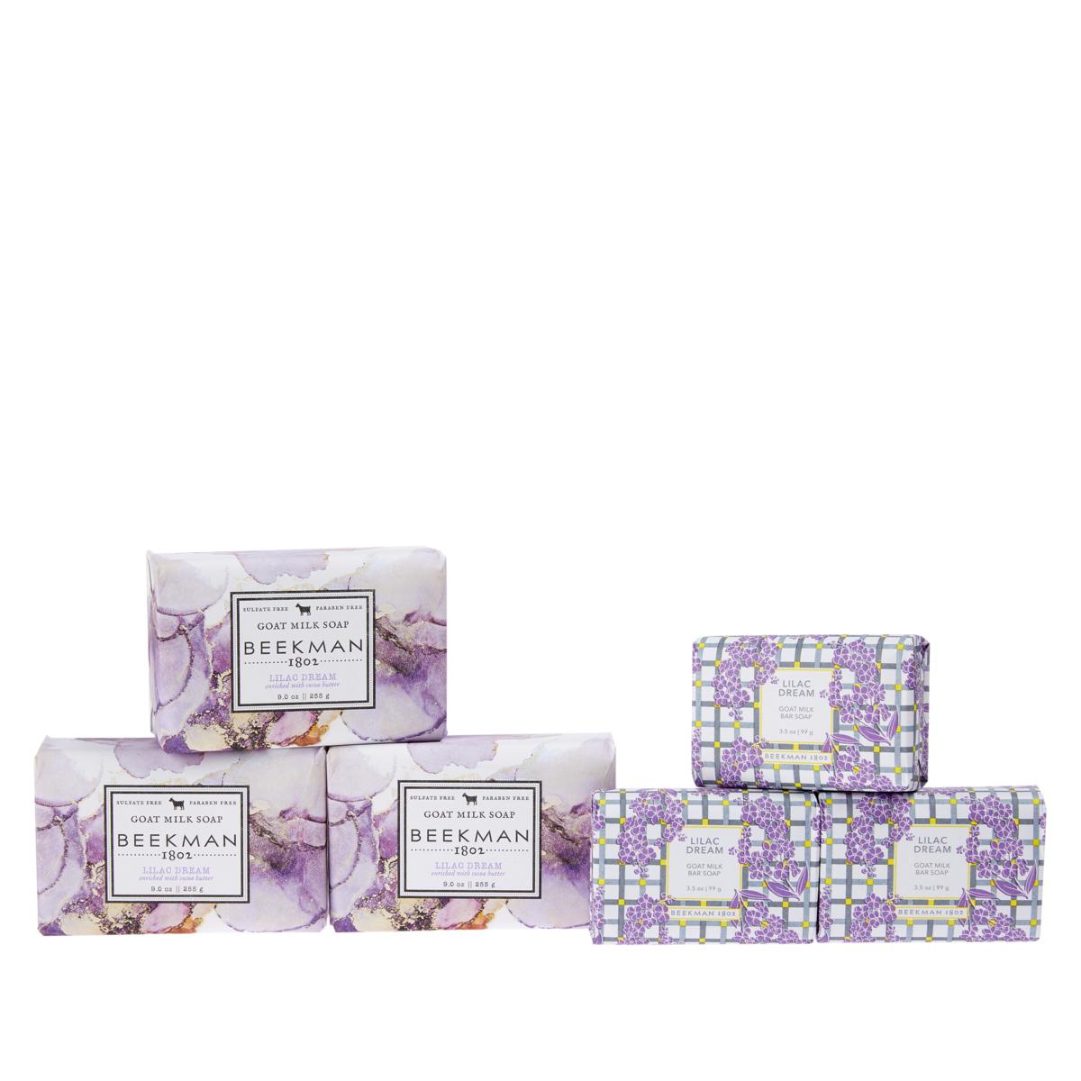 Beekman 1802 6piece Lilac Dream Goat Milk Bar Soap Set 10089389 HSN