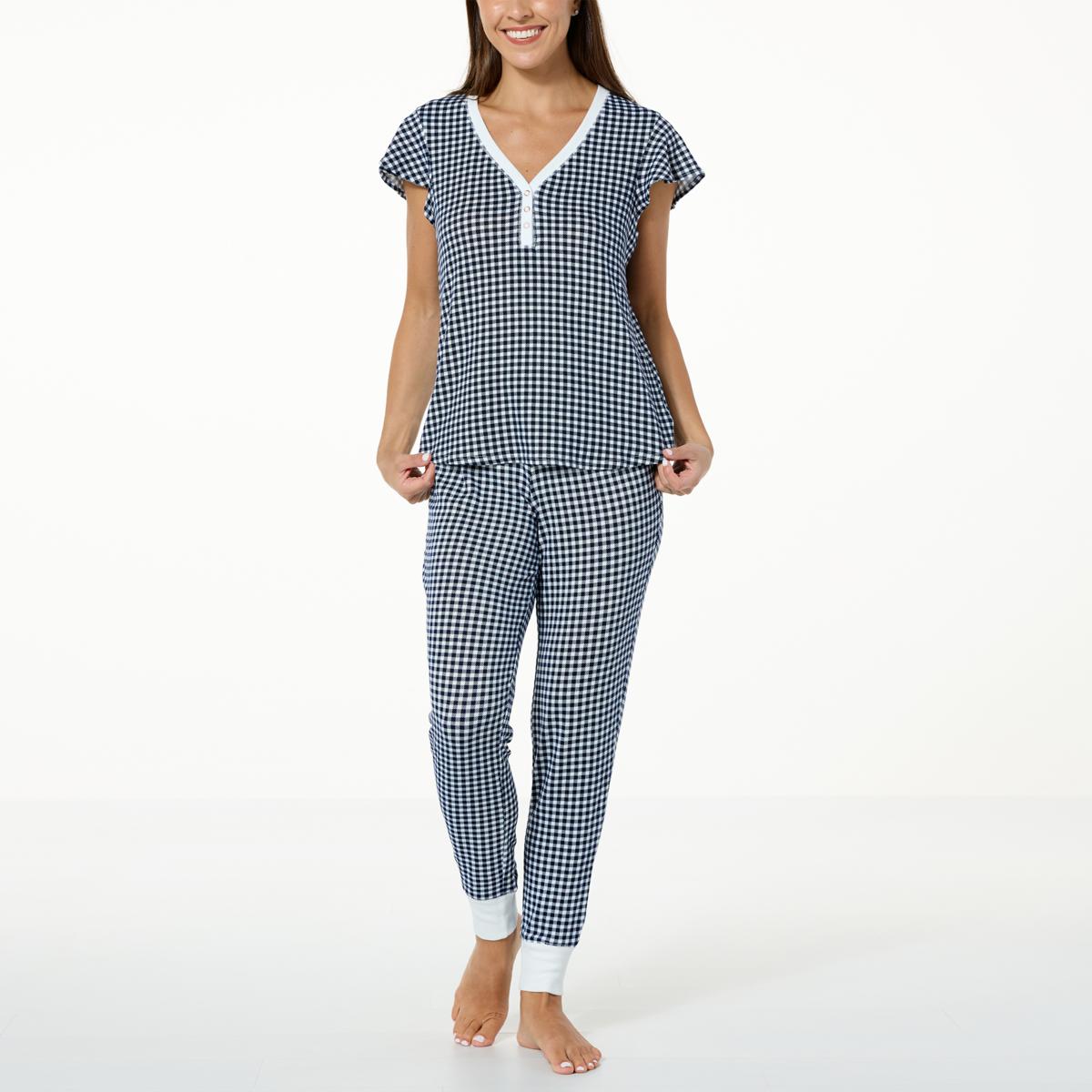 Lacey Chabert 2piece Henley Pajama Set 20816388 HSN