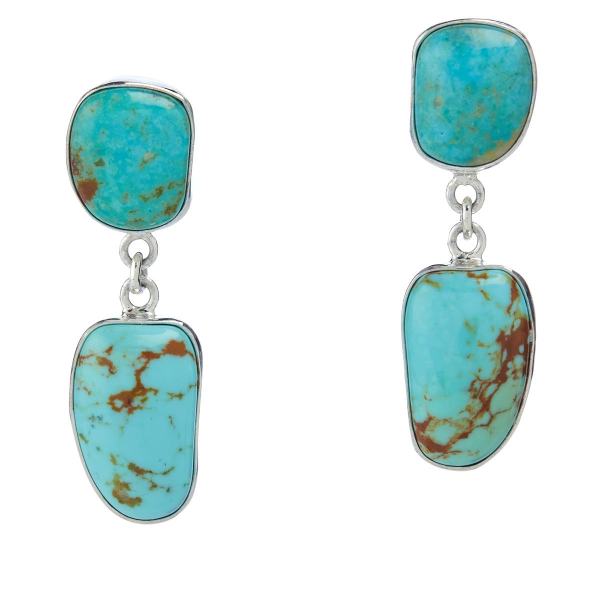 Jay King Sterling Silver Sonoran Turquoise Drop Earrings | HSN
