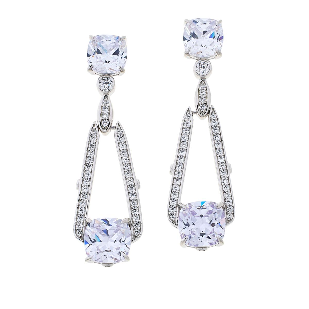 Radiance by Absolute™ Cushion Cut Drop Earrings 20900059 HSN