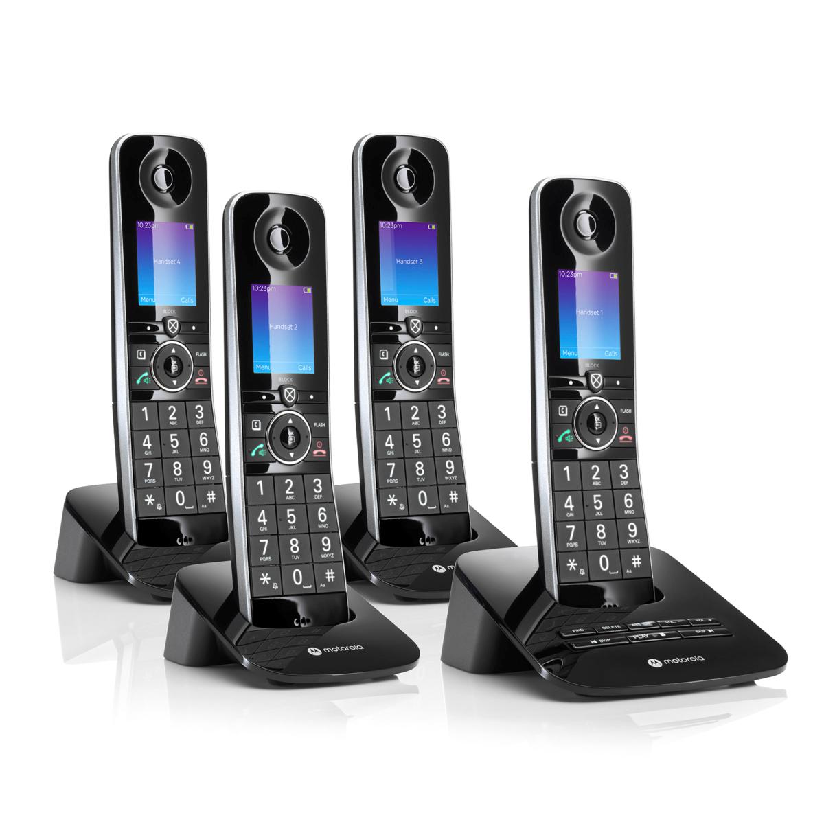 Motorola 4piece Cordless Phone Set with Mobile Phone Sync 20901945 HSN