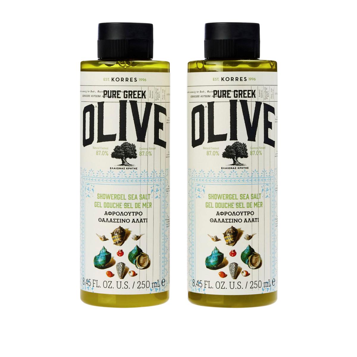 Korres 2pack Olive Sea Salt Shower Gel 20909973 HSN