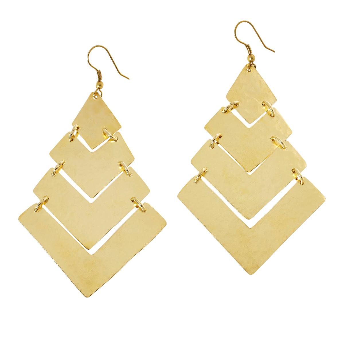 KENDI AMANI Amina Goldtone Dangle Earrings - 20917164 | HSN