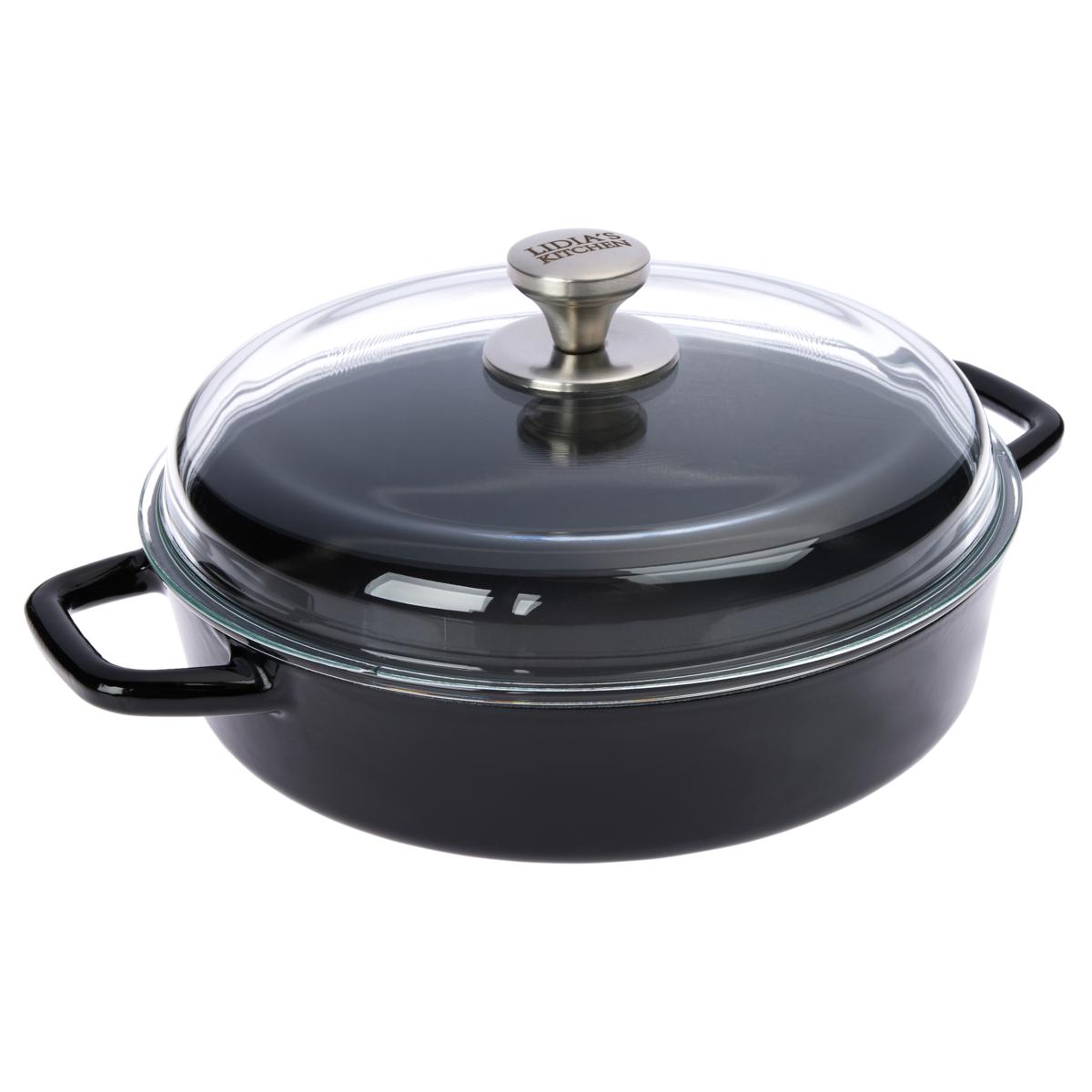 Lidia's Kitchen 3Quart Lightweight Cast Iron Sauté Pan 20955699 HSN
