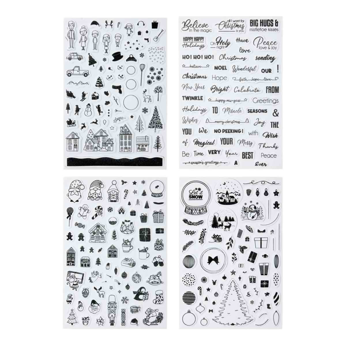 Aladine Izink Holiday Cutie Rubber Stamp Set of 4 20957951 HSN