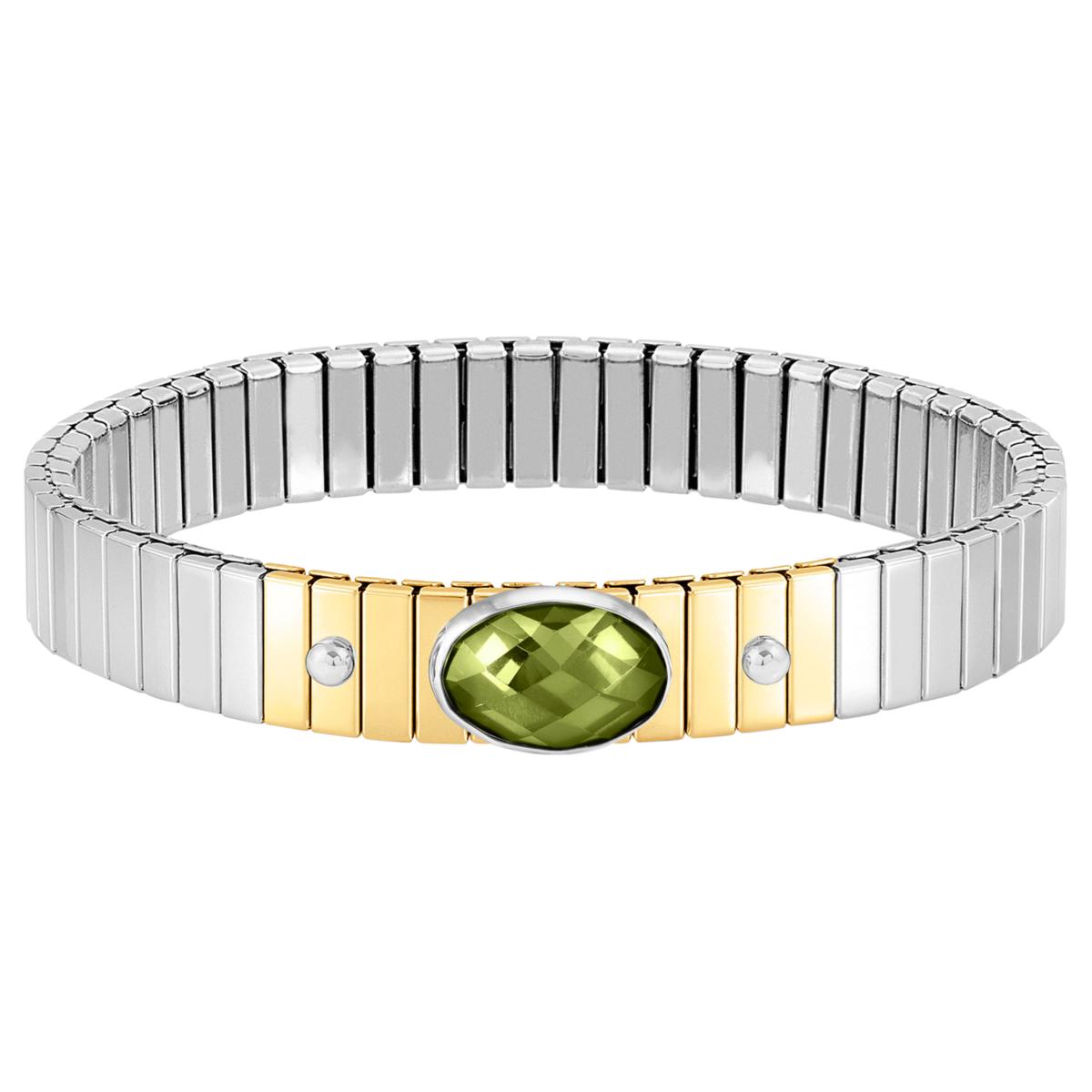 Nomination Italy Oval CZ TwoTone Stretch Bracelet 21046008 HSN