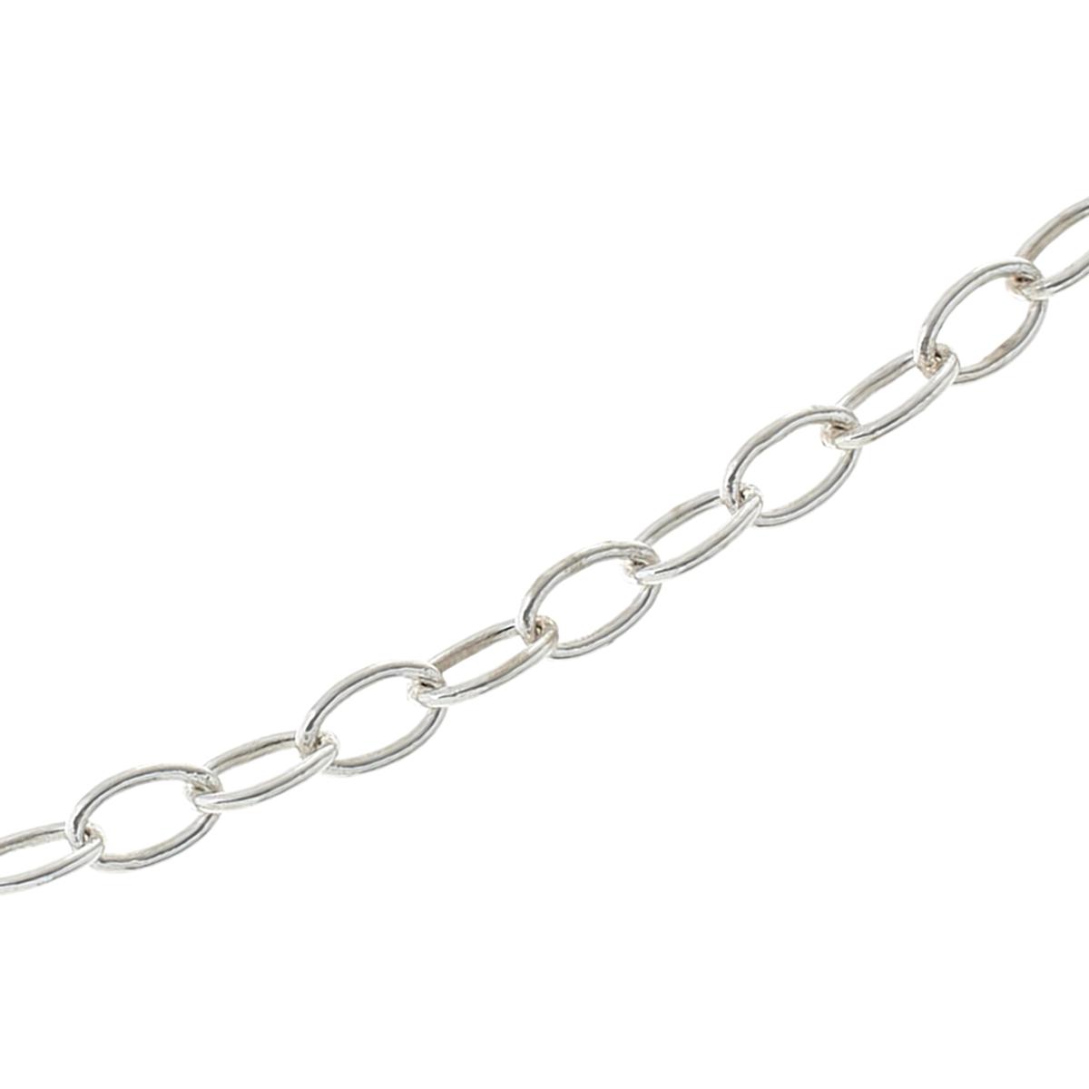 Jay King Sterling Silver Oval Link 22" Chain Necklace 21227046 HSN
