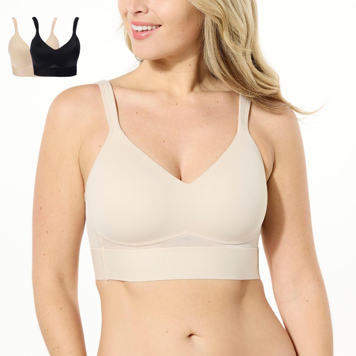 Rhonda Shear 2pack Molded Cup Bra with Cross Back Mesh Detail