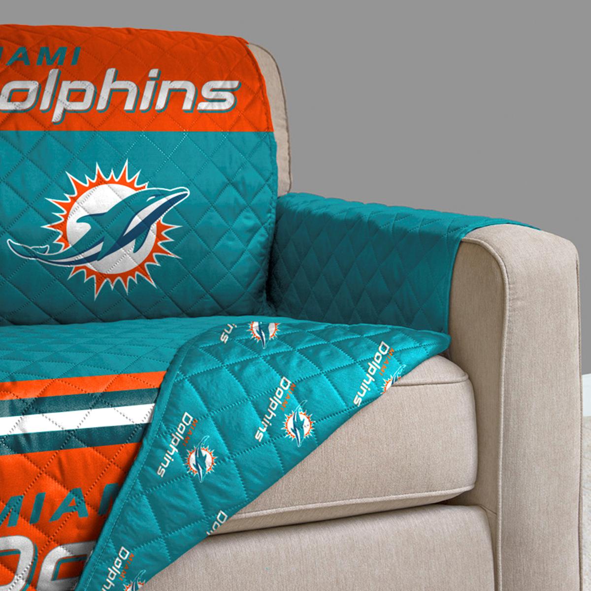 Officially Licensed NFL 80" x 65" Pegasus Furniture Cover Dolphins