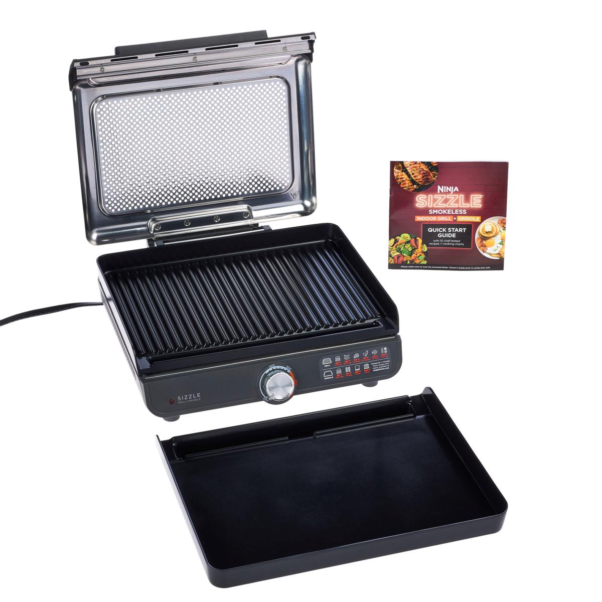 Ninja Sizzle Smokeless Indoor Grill and Griddle with Recipes 21655571