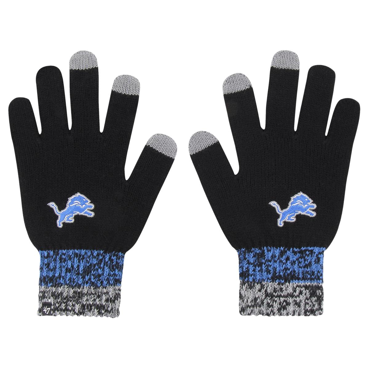 Officially Licensed NFL Men's Static Knit Gloves by '47 Brand Lions