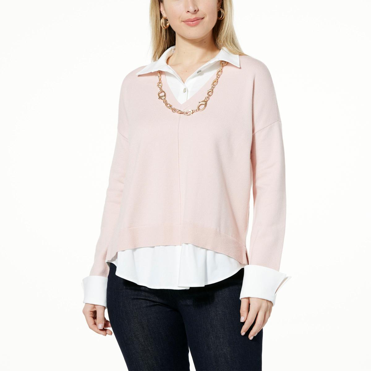Wynera | Women’s High-Stretch Chevron Wool Sweater main image 1