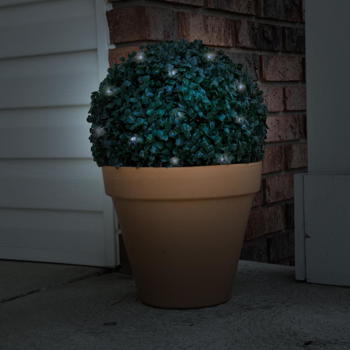 Pure Garden SolarPowered Topiary Light Ball with White LED Lights