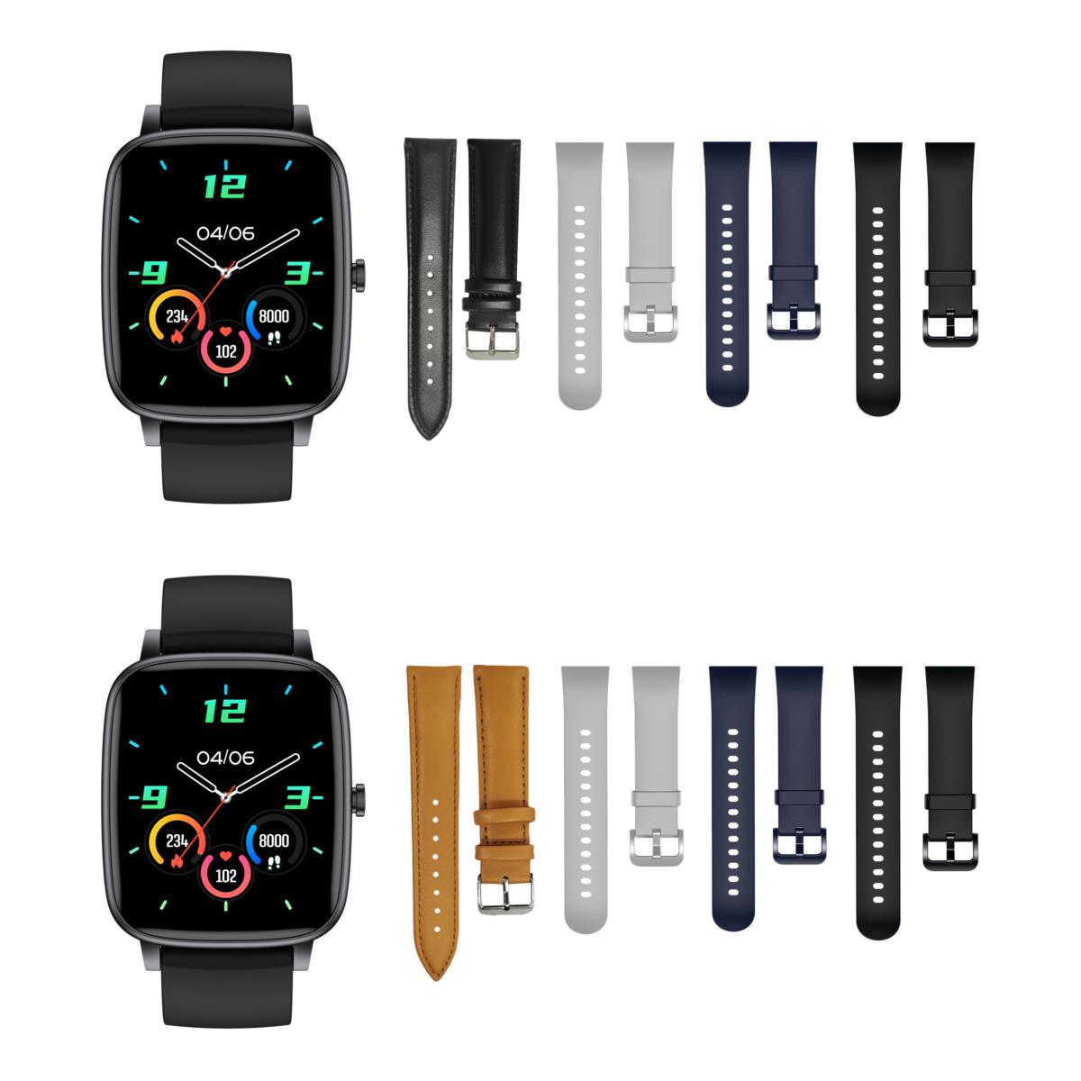 Letsfit E21 1.69" Bluetooth Smartwatch 2pack with 10 Bands 10091232